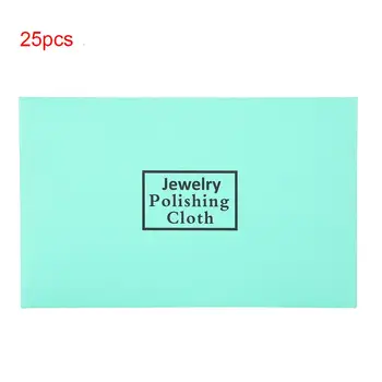 

Quality 25PCS 6.5*10cm Jewelry Cleaning soft cotton Polishing Cloth Sterling Silver Jewellery Cleaning Anti Tarnished Cleaner