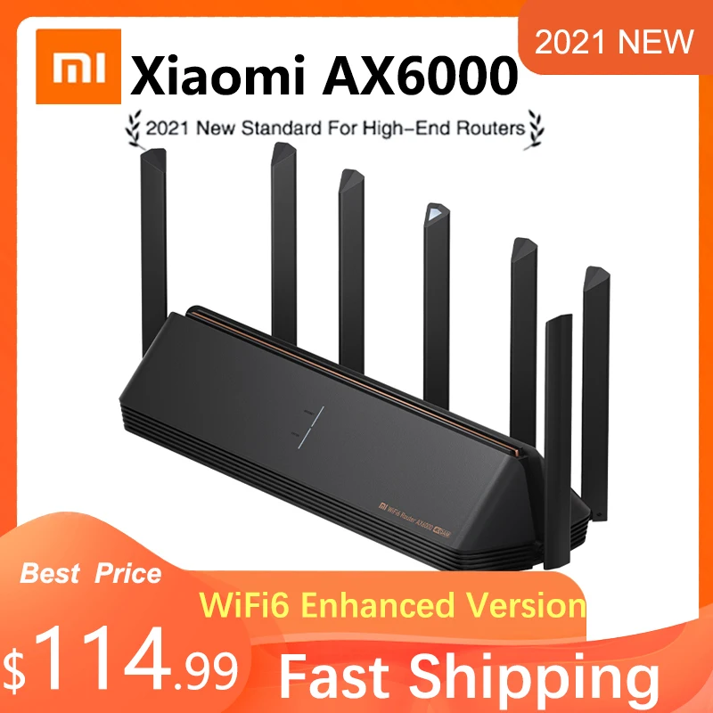 2021 nouveau Xiaomi routeur AX6000 AIoT routeur 6000Mbs WiFi6 VPN 512MB Qualcomm CPU maille répéteur Signal externe amplificateur réseau M