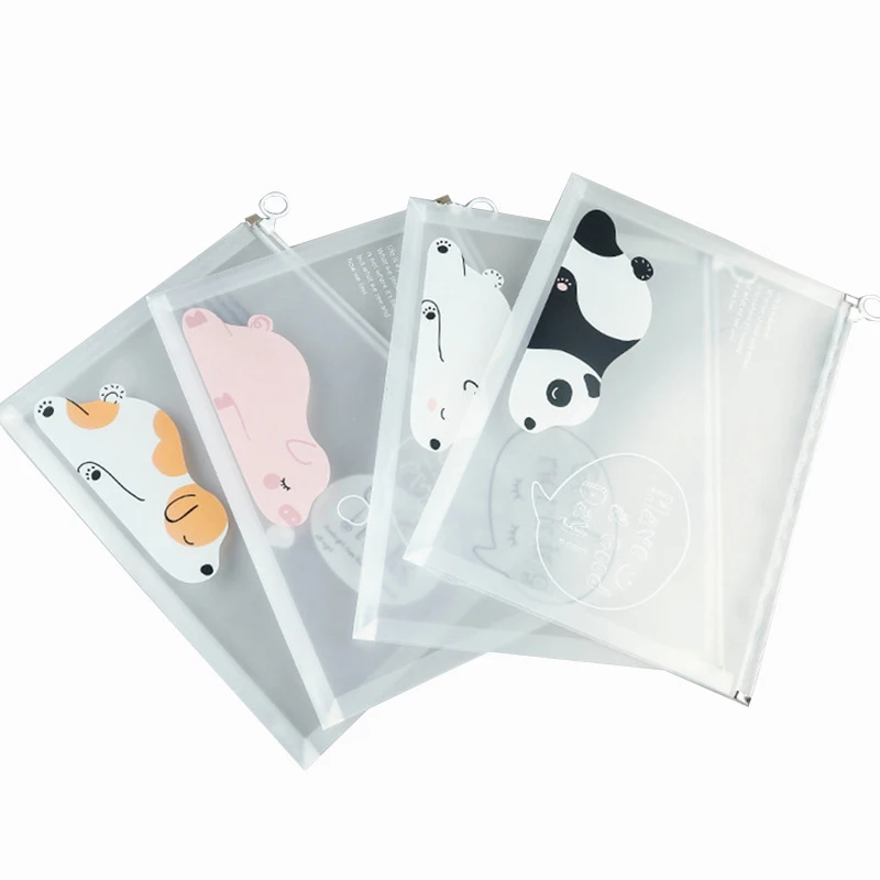 Random 1PCS Простой и прозрачный мультяшный чехол-карандаш Kawaii, сумка для карандашей, офисные школьные принадлежности, канцелярские принадлежности - Цвет: Random 1PCS