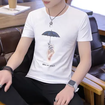 

Short-sleeved t-shirt men's casual simple bottoming shirt half-sleeved clothes 8124