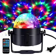 

Strobe RGB LED Projector for Parties,Disco Lights,Birthday Party, Car,Bar,Sound Activated Rotating Disco Ball DJ Party Lights