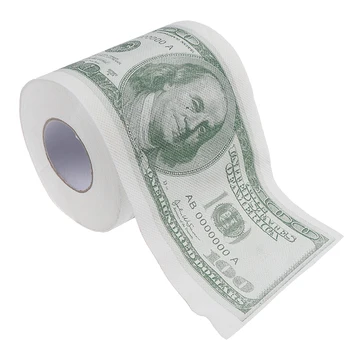 

One Hundred Dollar Bill Printed Toilet Paper America US Dollars Tissue Gift