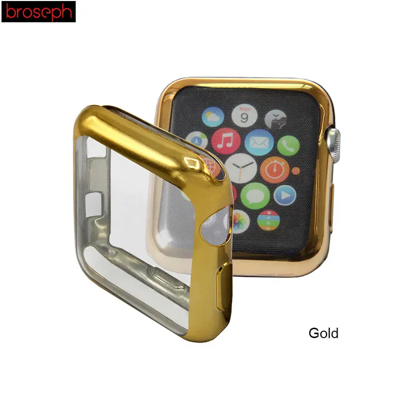 Защитный чехол для экрана Apple Watch 3 band 38 мм 42 мм TPU Защитная оболочка крышка Рамка для iwatch Series 1 2 3 Полный Чехол