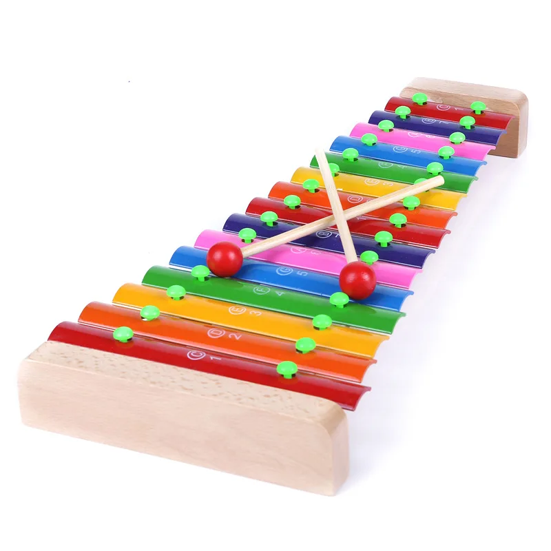 

Manufacturers Direct Selling Wooden 15 Sound Aluminum Sheet Toy Piano Wooden Children'S Educational Wooden Aluminum Sheet Xyloph