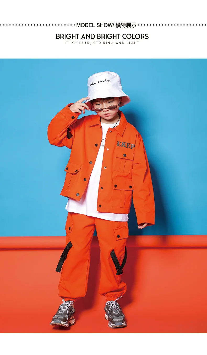 Детский костюм в стиле хип-хоп на весну и осень, комбинезон «хип-хоп» для мальчиков, детские костюмы для джазовых танцев, детская одежда