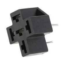 40A 5 Pin релейный разъём печатной платы крепление микро-релейный разъём, клеммы внутри установки доски, печатная плата из термопластика, 1 шт/черный