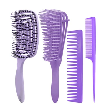 

4PCS Tangled Hair Brush Scalp Massage Comb Curly Hair Combing Tangled Combing Tangled Comb Salon