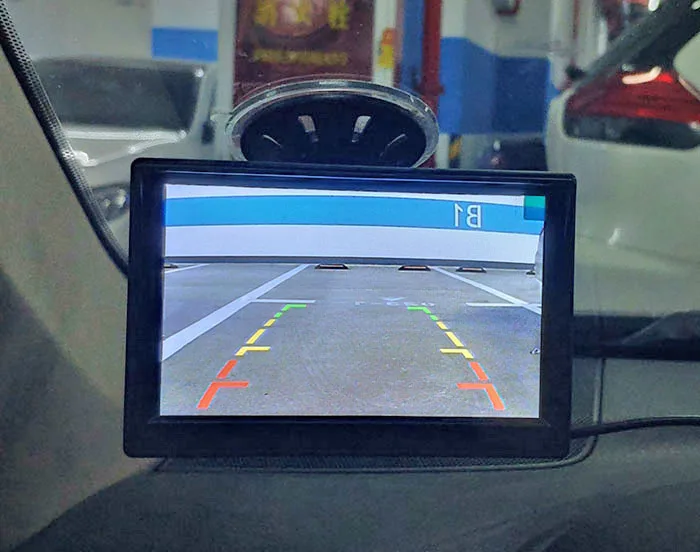 car display screen DIYKIT 800 x 480 5" TFT LCD Display HD Car Monitor Rear View Monitor with Suction Cup and Free Bracket For MPV SUV Horse Lorry rear view mirror reverse camera