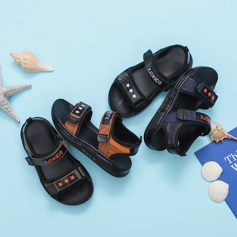 

Handmade Stitching BOY'S Sandals 2019 Summer New Style CHILDREN'S Shoes Korean-style Fashion Big Boy Students Boy Sandals