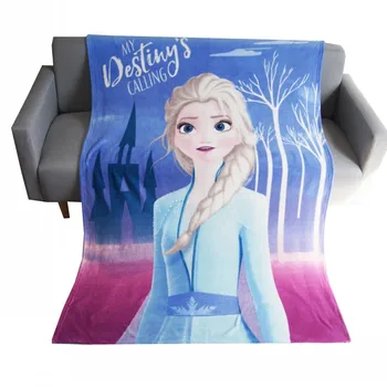 

Discounts Blue Frozen Elsa Princess Lightweight Plush Blankets on Bed/Sofa/Plane Bedding Throws 117x152cm