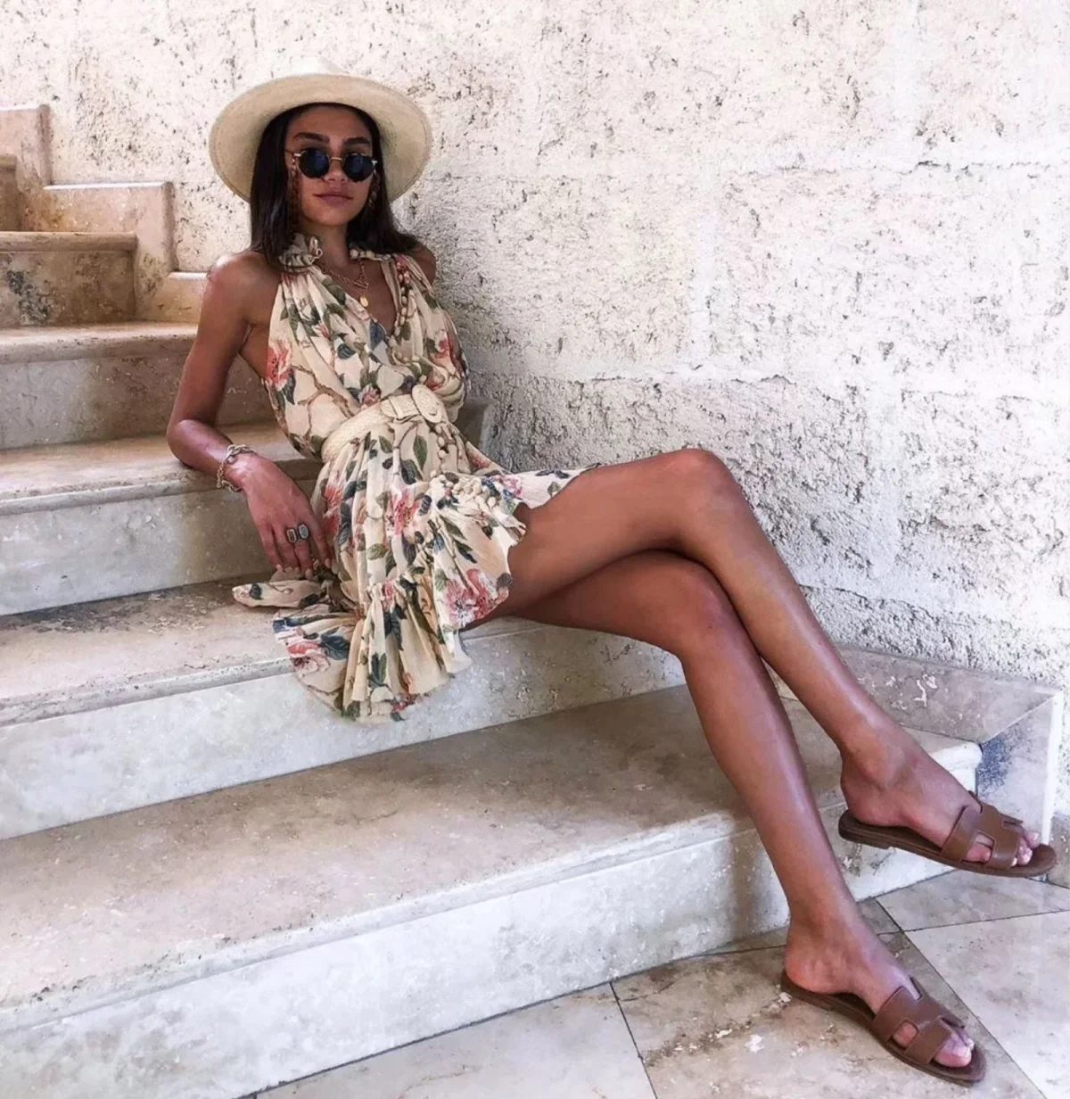 Za 2019 women dress silk floral print fashion ins dress bow sashes draped turn-down collar dresses female vintage vestidos