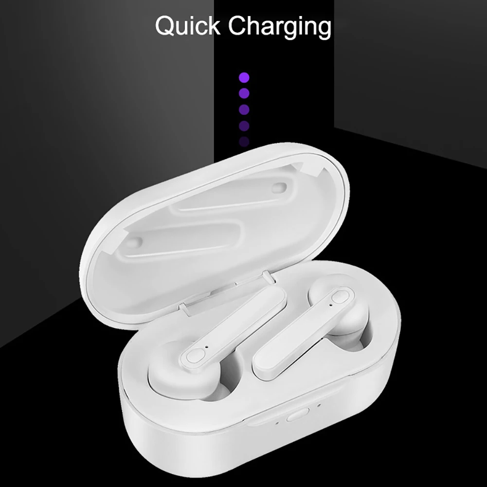 Bluetooth Headset Binaural Wireless Stereo Sports Earpiece 5 0 with Mobile Power Bank Electronic Charging Case Accessories