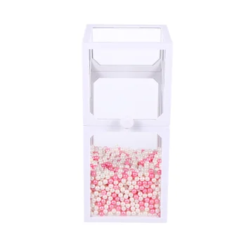 

1Pc Brush Box Girls Useful Women With Pearls With Lid Container Organizer Storgae Box Cosmetic Brush Holder Makeup Brush Bucket