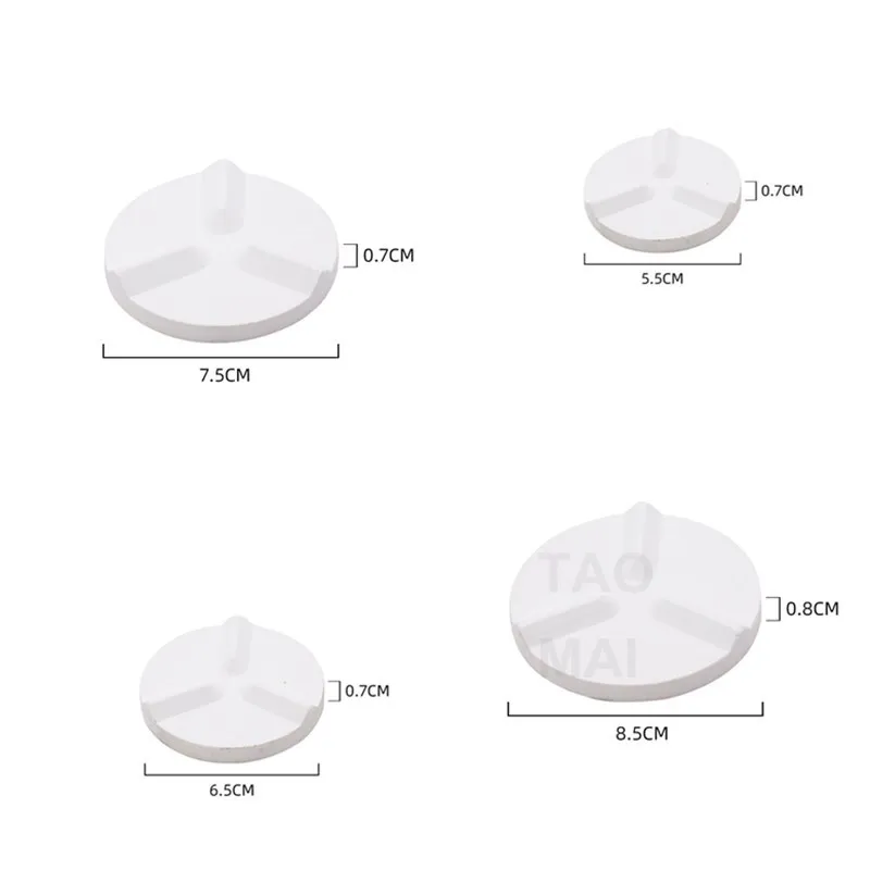 3pcs/set Reusable Alumina Refractory Pad High Temperature Resistant Prevent adhesion Clay Pottery Firing Tools