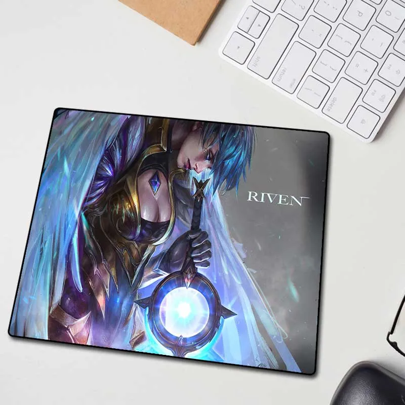  XGZ Customized Large Gaming Mouse Pad Black Lock Edge Cartoon Big Breast Girl Riven Computer Table 