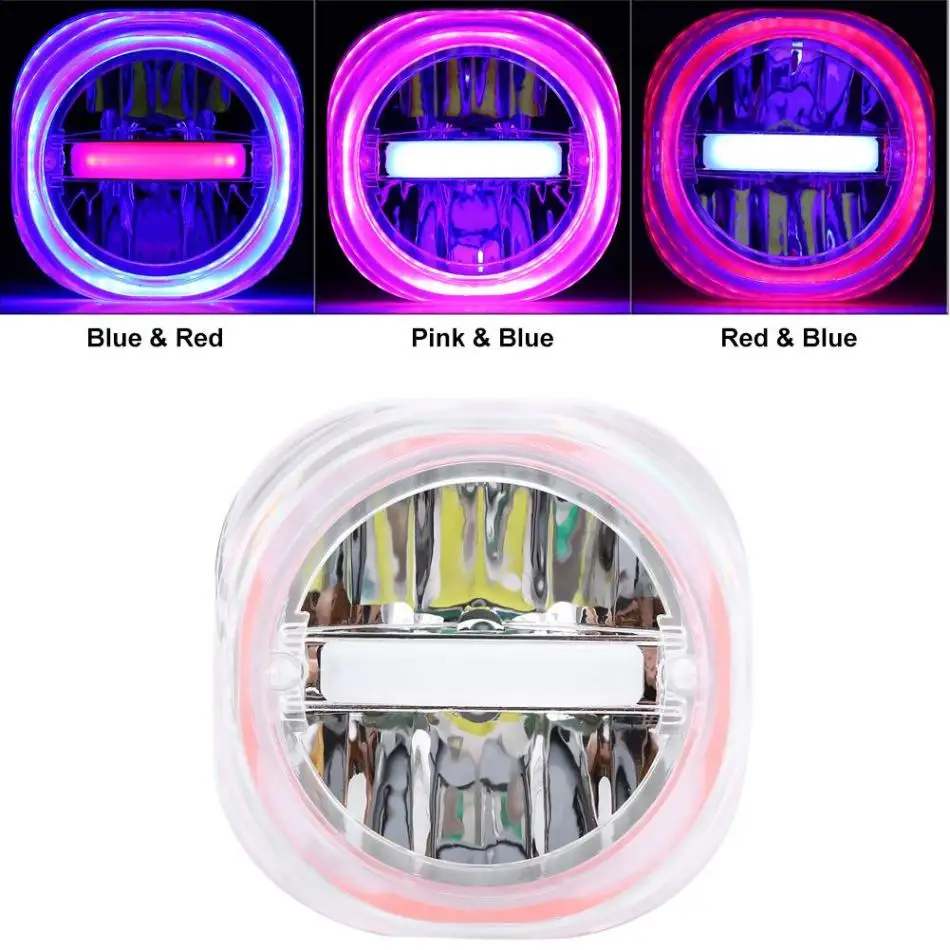 

12-80V Motorcycle Motorbike LED Front Headlight High/Low Beam Headlamp Light 3 Colors