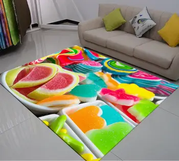 

Candy/Ice Cream Carpet Cotton Candy Play Mat Rug 3D Print Colorful Outdoor Skull Carpet Home Room For Kids Living Room Carpet