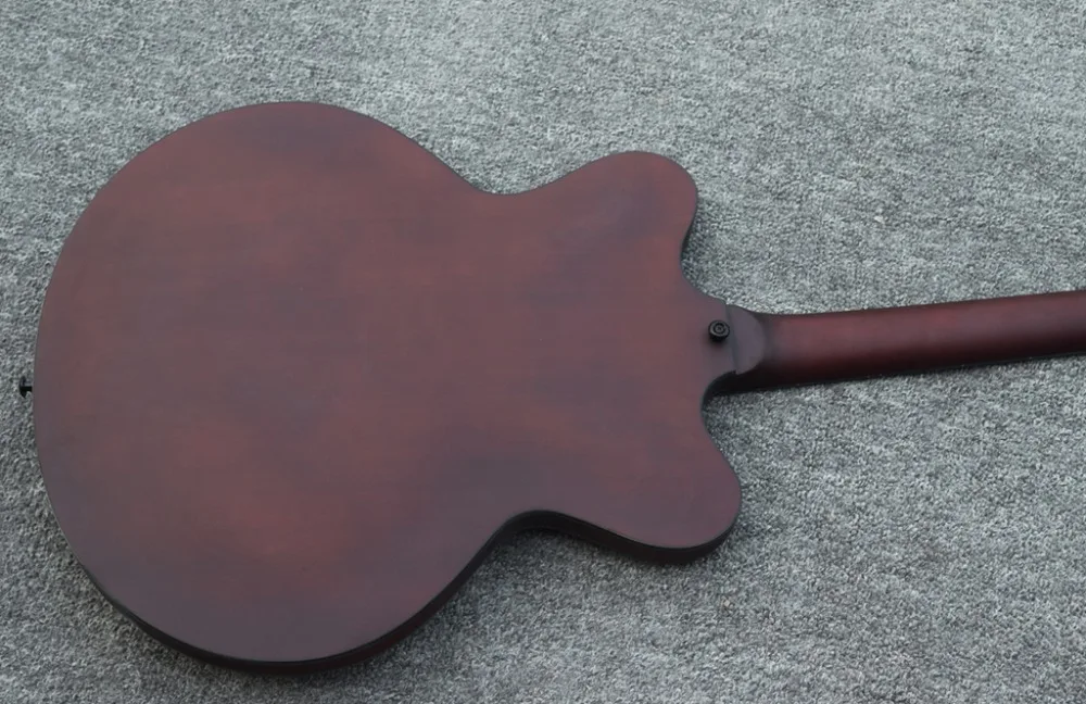 Электрогитара из красного дерева новая + фабричная атласная гитара Hofner для джаза