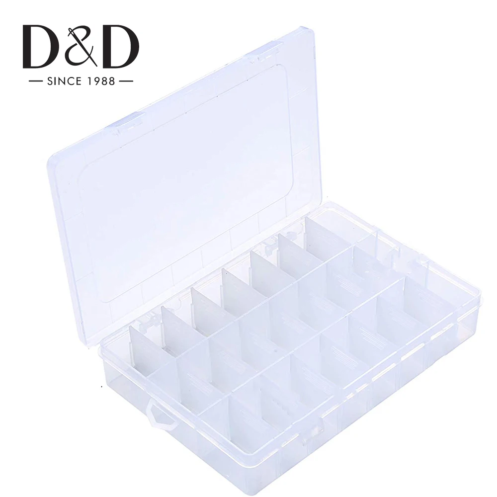 24 Grids Plastic Embroidery Floss Storage Box Cross Stitch Organizer