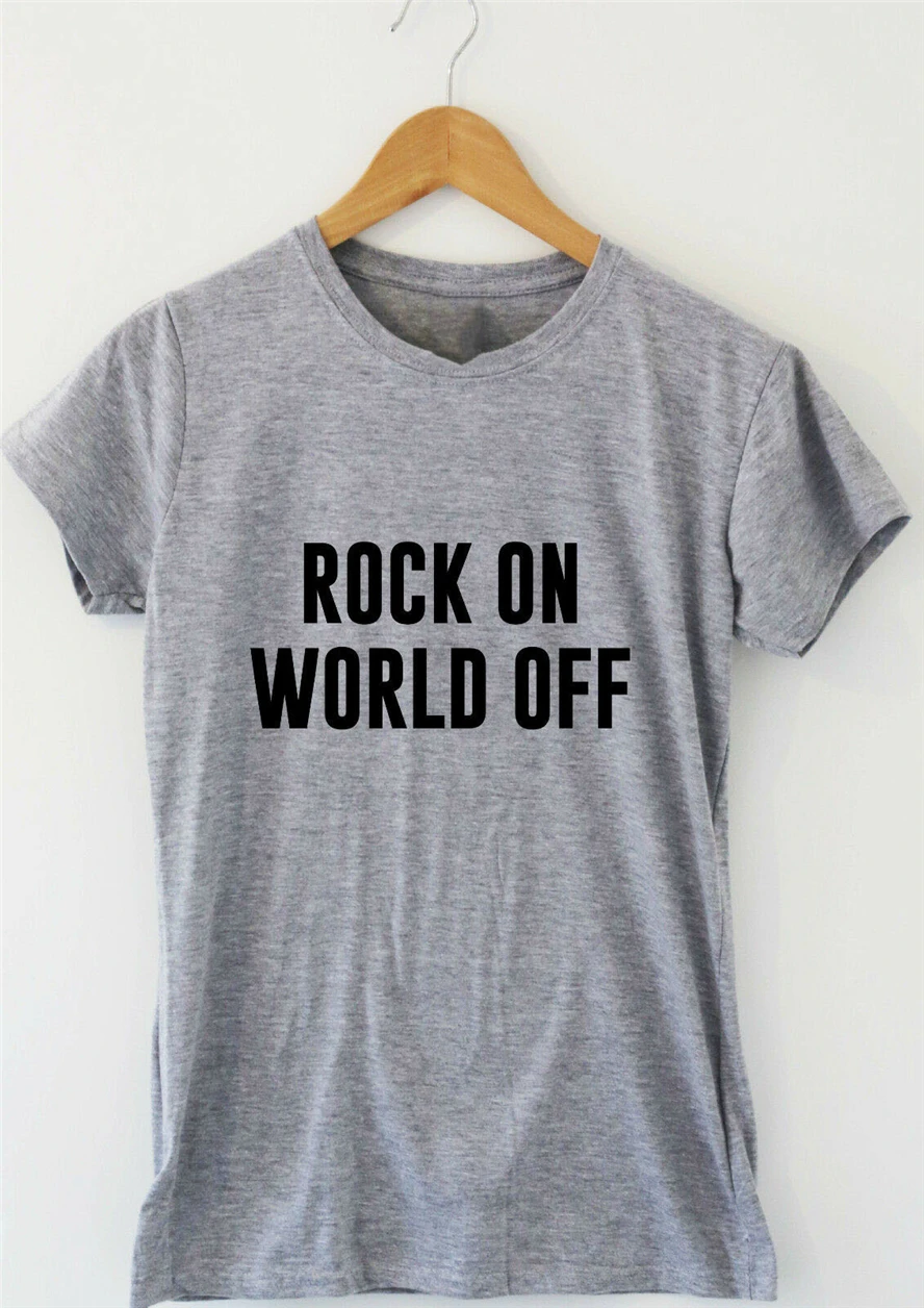 Rock On World Off Festival футболка музыкальная концертная в стиле хип-хоп Pop House Rave Diy |