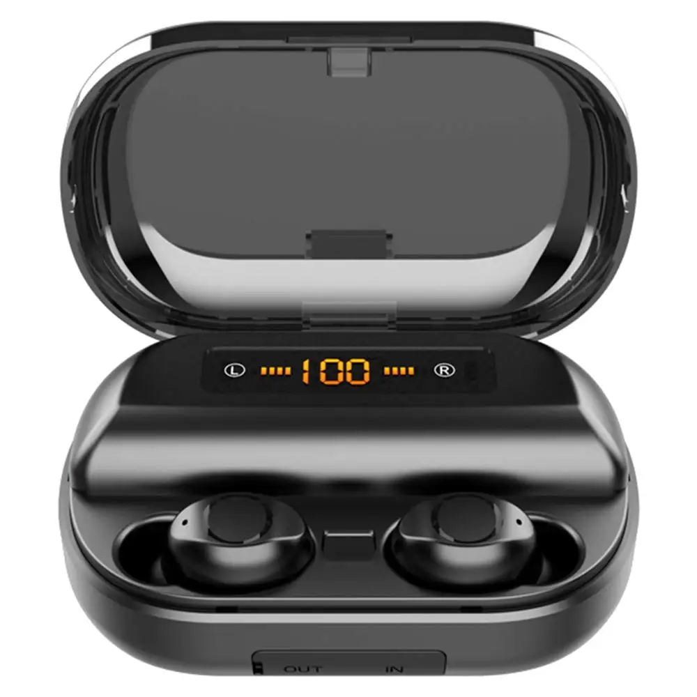 

TWS Wireless Bluetooth Earbud V5.0 Touch Control Sport Running Headphone Auto-Pair HIFI Stereo Earphone with 4000mah Power Bank