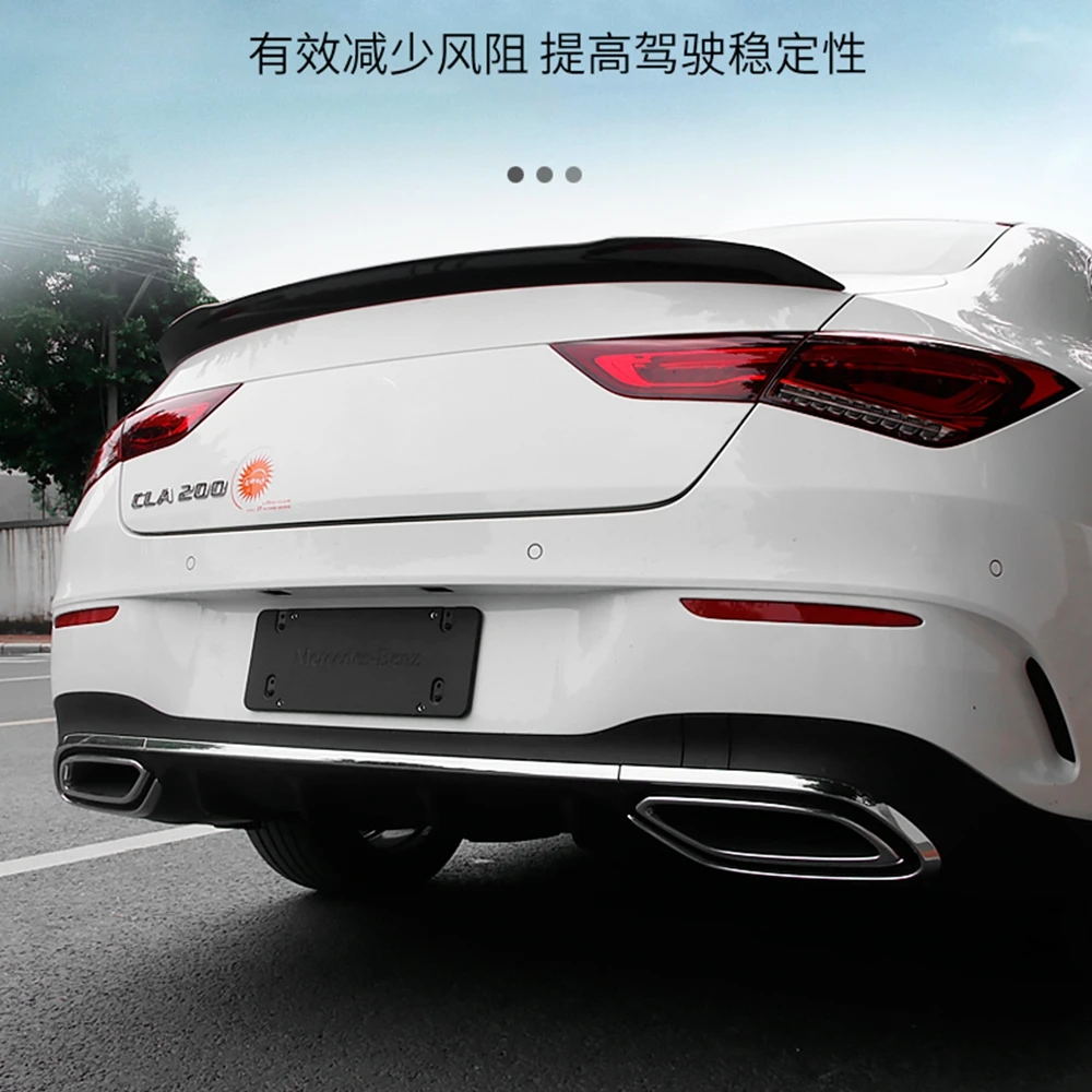 

C118 Rear Spoiler For Mercedes Benz CLA Class W118 2019-2020 CLA250 CLA200 CLA220 ABS Gloss Black Rear Wing Lip Trunk Spoiler