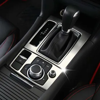 

For Mazda 3 2017 2018 Stainless Steel Gear Shift Box Panel Trim Gear Shift Head Cover Frame Protector Car Styling Accessories