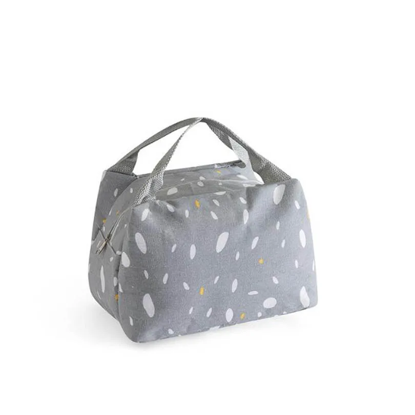 Цветная простая сумка для обеда, водонепроницаемая Мужская Женская Студенческая коробка для завтрака, Термосумка для офиса, школы, пикника, сумка-холодильник, сумка для обедов, Bolsa Termica - Цвет: Grey 02