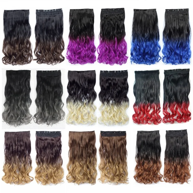Buy Hairpiece Heat-Resistant-Fiber Synthetic Clip-In False Long Women Wavy for 22- wxQKMWB9n7l