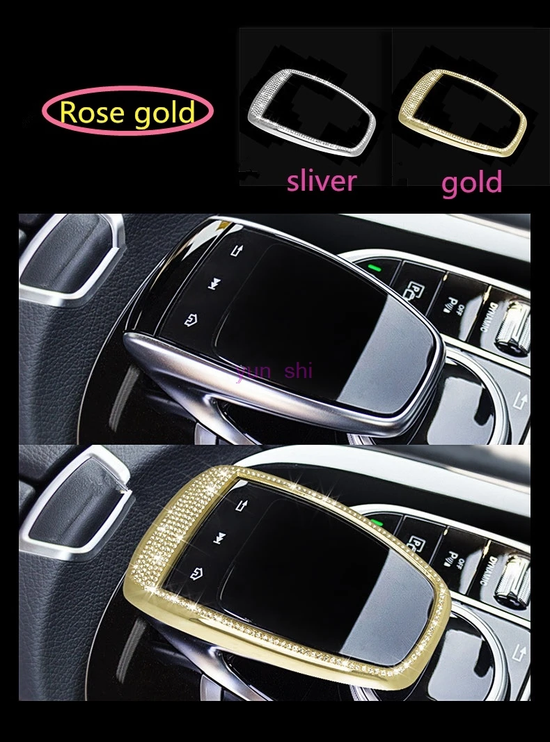 Car Control Center Mouse Touchpad Frame Decoration Multimedia Switch Cover For Mercedes Benz GLC C E Class W205 W213 2015-19