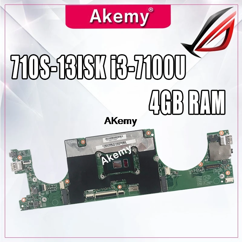 

Laptop motherboard for Lenovo Ideapad AIR13 710S-13ISK original mainboard 4GB-RAM I3-7100U