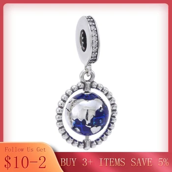 

CODEDOG 100% Real 925 Sterling Silver globe Fit Original 3mm Bracelet&Bangle For Women Birthday Fashion Jewelry Gift S1522