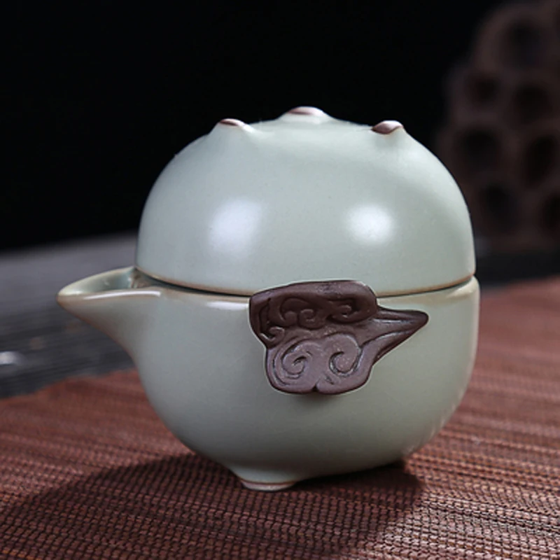 Китайский чайный набор кунг-фу керамический портативный чайник набор путешествия гайванские чашки для чая церемония чайная чашка прекрасный подарок