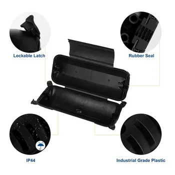 

LED Strip Light Safety Outdoor Waterproof Heavy Duty Extension Cord Cover Electrical Connection Box Seal Enclosure Plastic