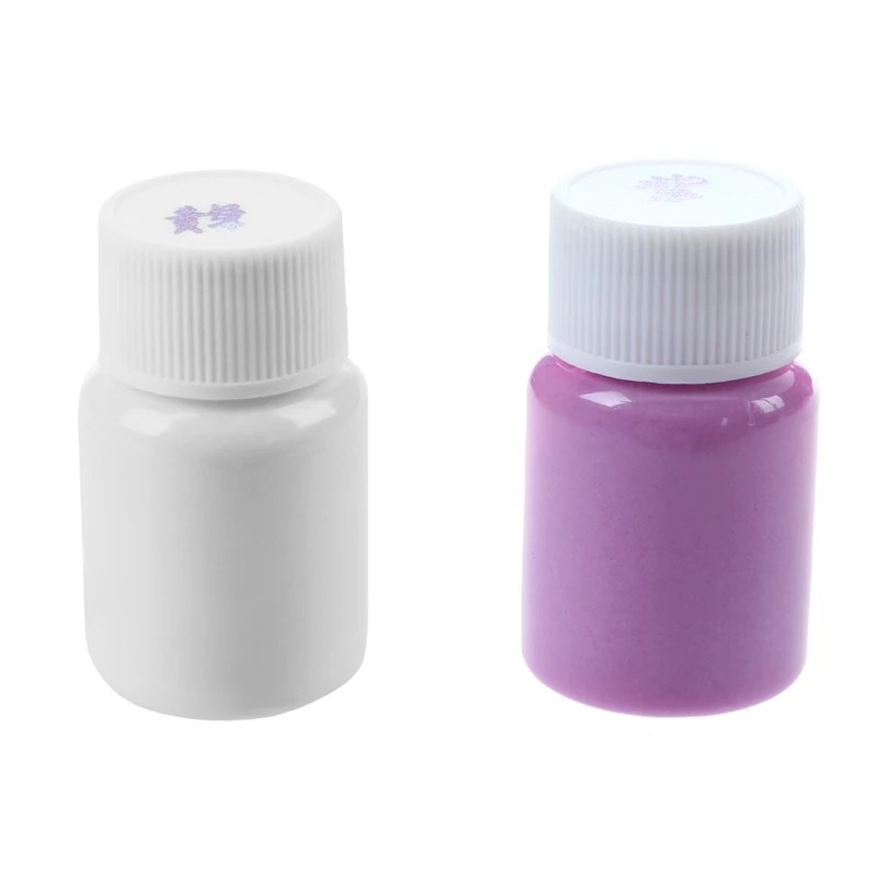 

2Pcs 20G Glow in the Dark Acrylic Luminous Paint Bright Pigment Party Decoration DIY Yellow with Green & Purple