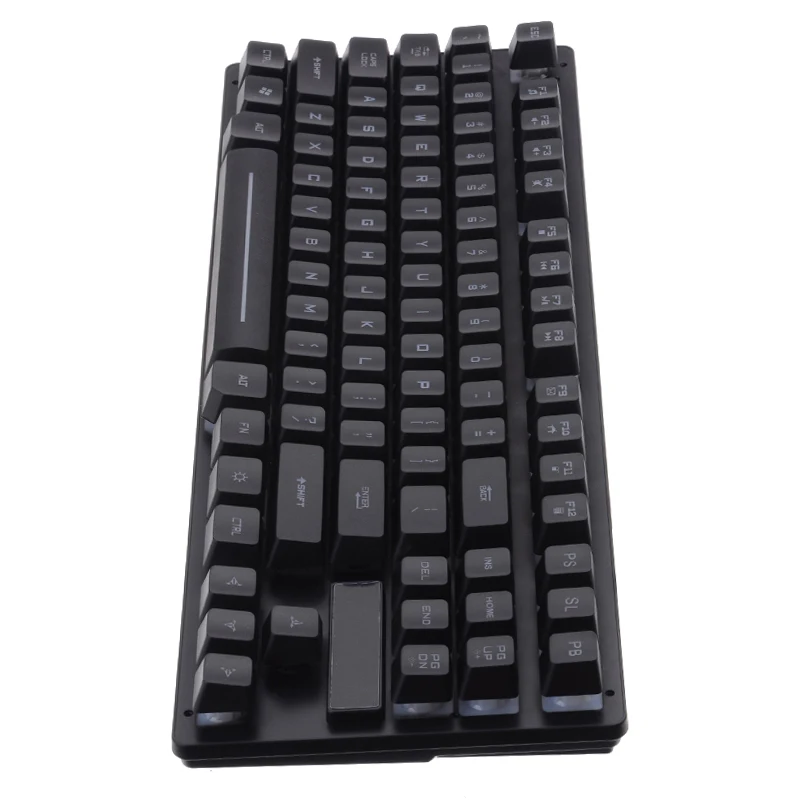 New 1pc 87 Keys Keyboard Mechanical Gaming Keyboard with Backlight Modes Wired Keyboard for Computer Gamer Laptop