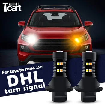 

car accessories For toyota rav 4 rav4 2019 2020 2021 Led drl Daytime Running Light Turn Signal headlight Night assistance