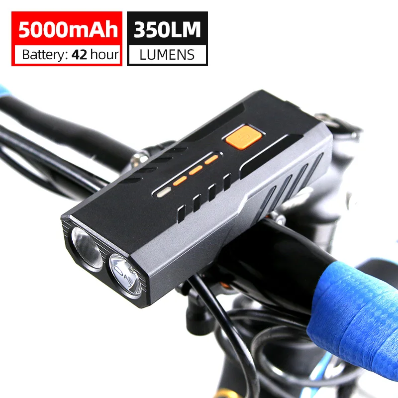 

Waterproof IP65 Bicycle light 5000mAh 2400mAh Flashlight Bike Front Light for MTB Road Cycling Flashlight as Power Bank