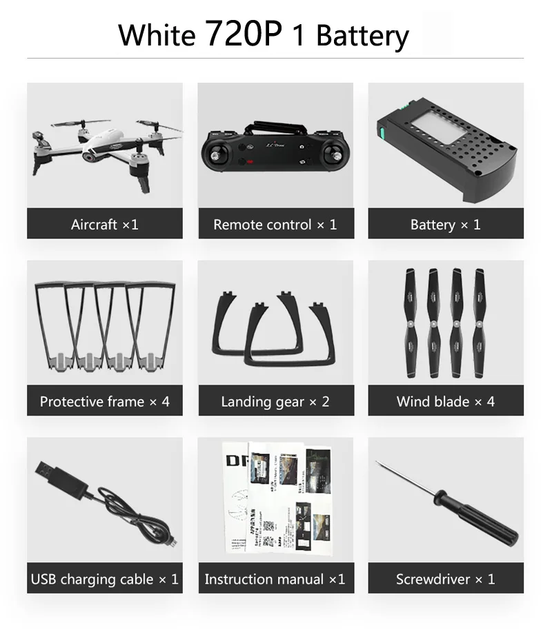 720P 1B white 1 Cam SG106 WiFi FPV RC Дрон 4K камера оптический поток 1080P HD Двойная камера воздушная видео RC Квадрокоптер самолет Квадрокоптер игрушки для детей - Цвет: 720P 1B white 1 Cam