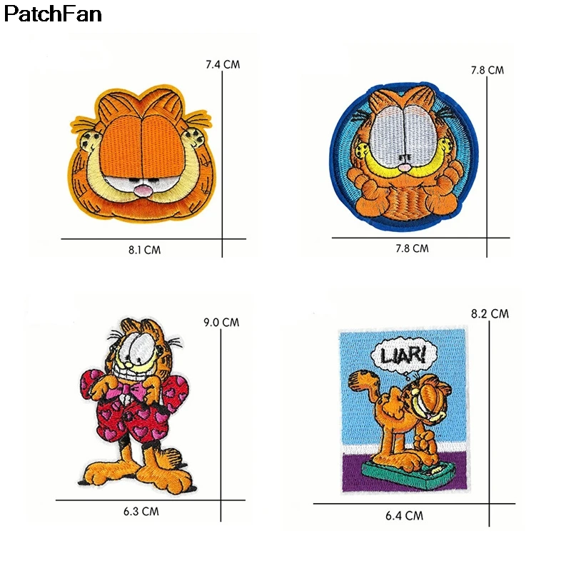 Patchfan мультяшная кошка аппликация нашивки Животные наклейки diy швейная Джерси одежда para куртка значки железо на t-shir A2570