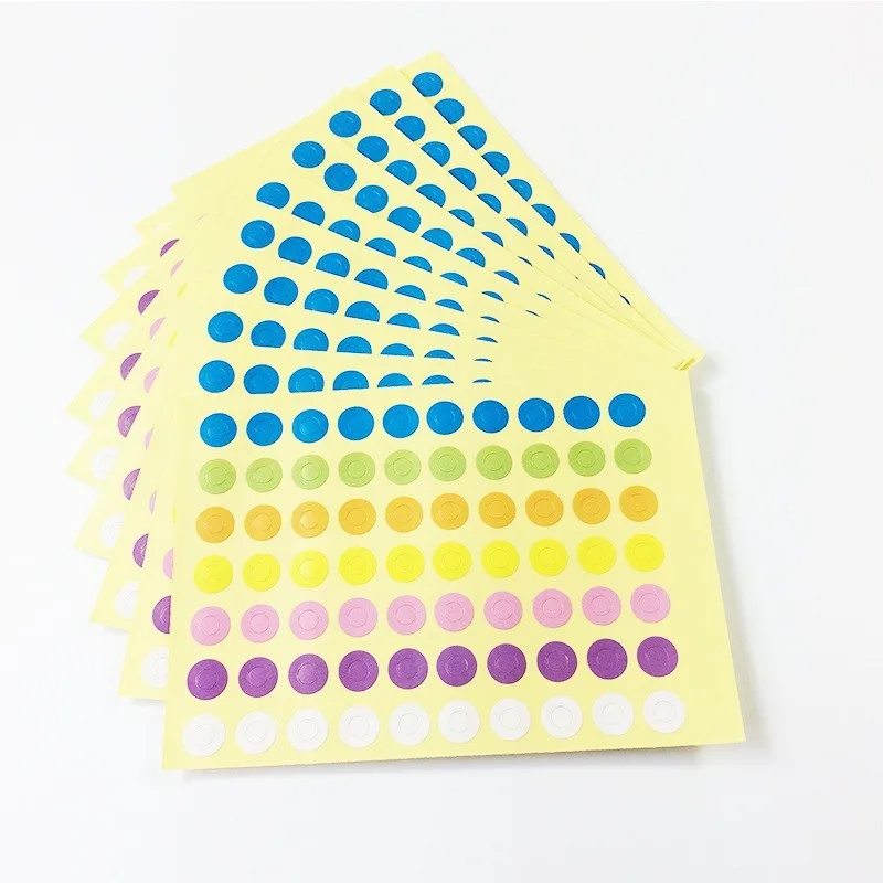 

3500pcs/lot Vintage Colorful Ring Seven-color Small Circle DIY Self-Adhesive Gift Paper Labels Sealing Stickers free shipping