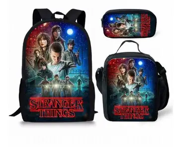 

Stranger Things 3 3pcs/set Backpack Back To School Backpack Gift Children Boys Girls School Bag for Teenage Travel Bags