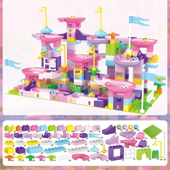 

217pcs Marble Race Run Maze Ball Slide Track Building Blocks Funnel Bricks Slide Blocks DIY Bricks Children Toys