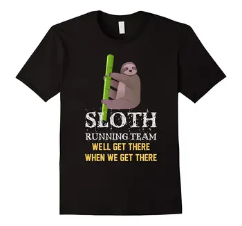 

Sloth Runninger Team T-Shirt Funny Gag Gift I Love To Runer Tee Short Sleeve Funny Design Top Tee T Shirt Men High Quality Tees
