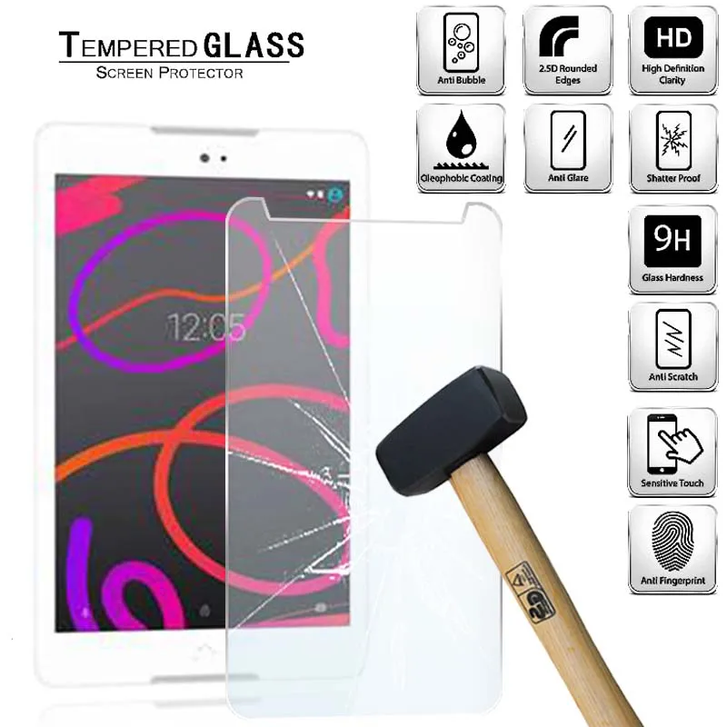 Protector de pantalla de vidrio templado para tableta, cubierta de pantalla completa a prueba de explosiones para Bq Aquaris M8