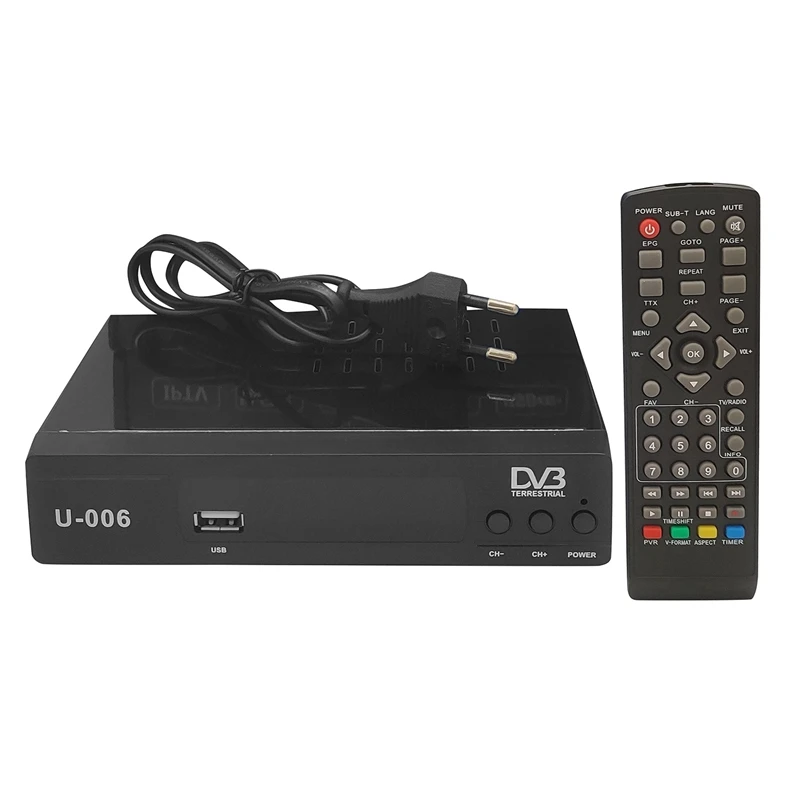 DVB T2 HD 1080P телеприставка ТВ приёмник коробка 3D цифрового видео наземного MHEG4 (ЕС