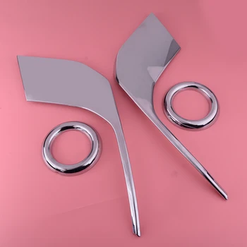 

beler Car Chrome ABS Front Fog Light Eyelid Eyebrow Cover Trim Decoration fit for Mitsubishi ASX Outlander Sport 2016 2017 2018