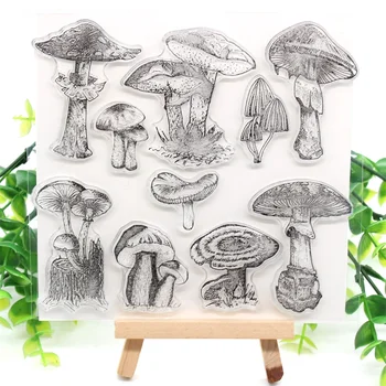 

KSCRAFT Mushroom Transparent Clear Silicone Stamps for DIY Scrapbooking/Card Making/Kids Crafts Fun Decoration Supplies