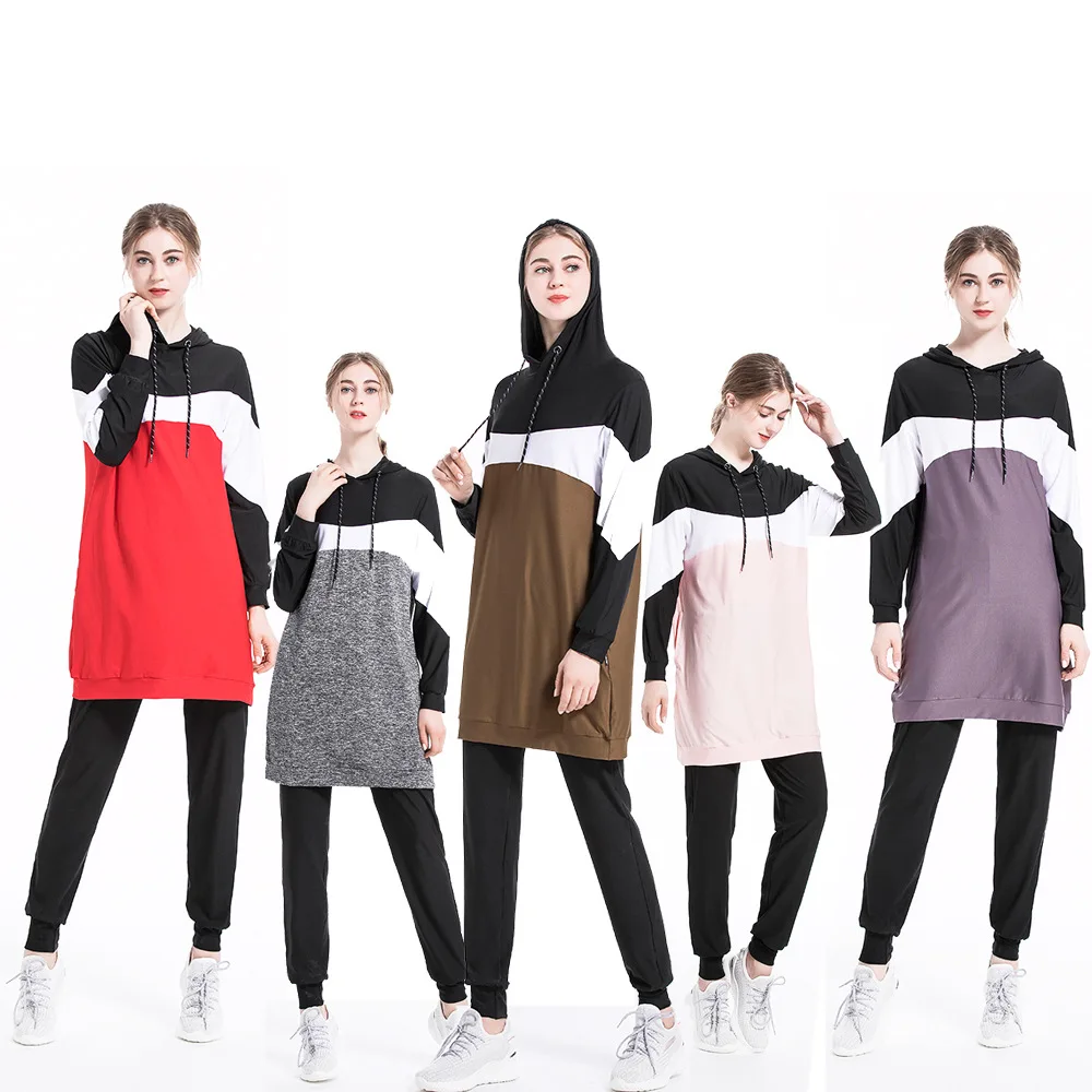 Arab Muslim 2 Piece Suits Tracksuit Hoodies Women Top and Pant 2020 Spring Jogging Hooded Sports Outfits Sets Sweatshirt Suit Arab Muslim 2 Piece Suits Tracksuit Hoodies Women Top and Pant 2020 Spring Jogging Hooded Sports Outfits Sets Sweatshirt Suit