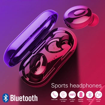 

XG15 TWS Smart Bluetooth 5.0 HIFI Mini Earpiece Earphones Wireless Handsfree Sport Headset with Mic Earbuds for Android IPhone